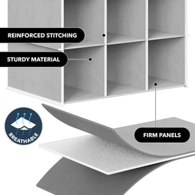 Simple Houseware 24-section shelves hanging organizer gray durable frame supports long-term use.