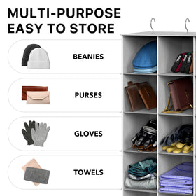 Simple Houseware 24-section shelves hanging organizer gray ideal for shoes and accessories.