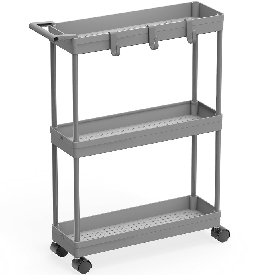 Simple Houseware 3-Tier Slim Storage Cart for tight spaces and organization