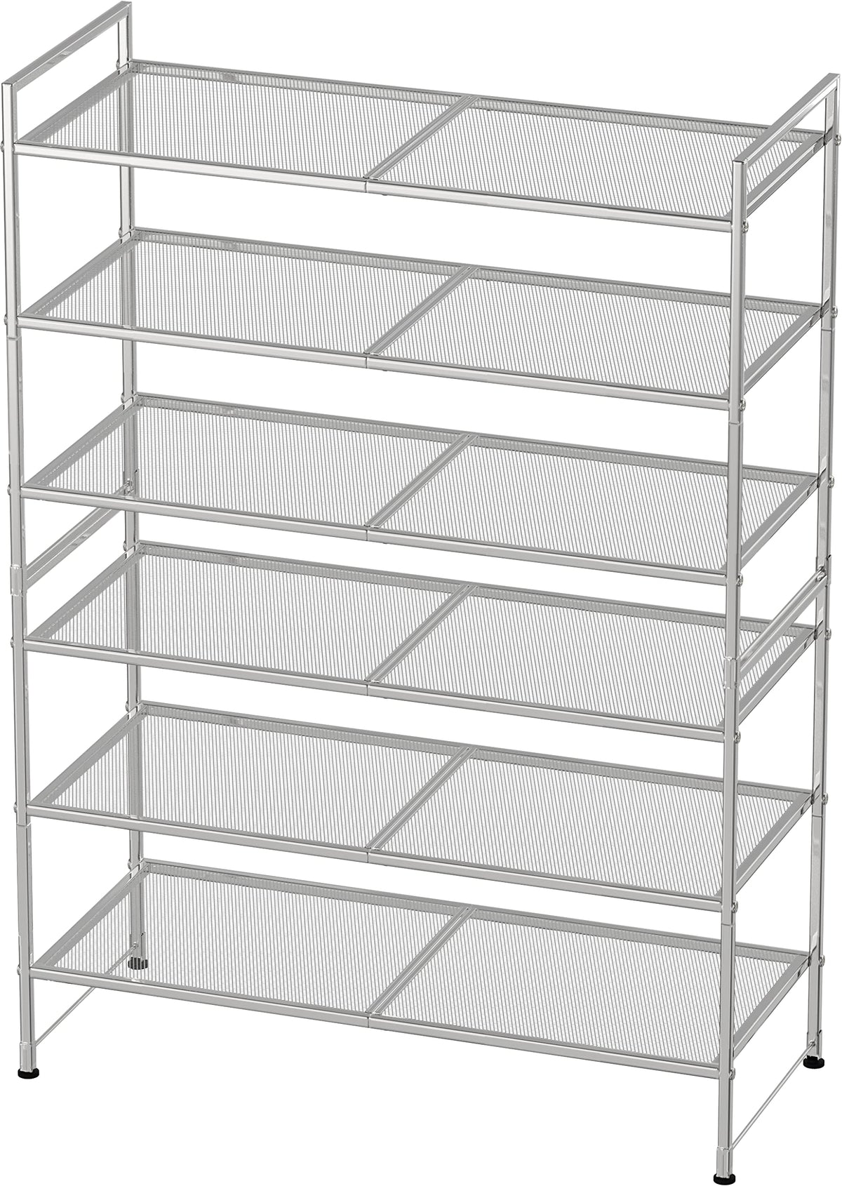 Simple Houseware tiered display enables quick shoe selection