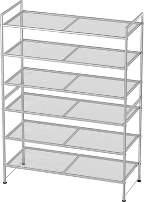 Simple Houseware tiered display enables quick shoe selection