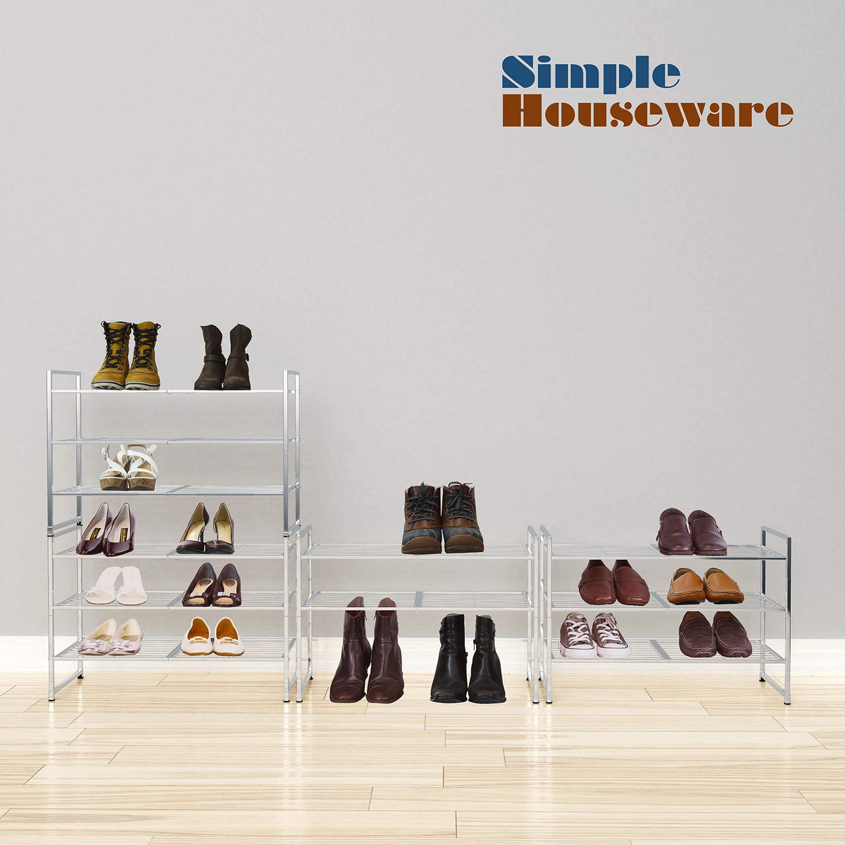 Simple Houseware entryway organization scene shows space-saving storage