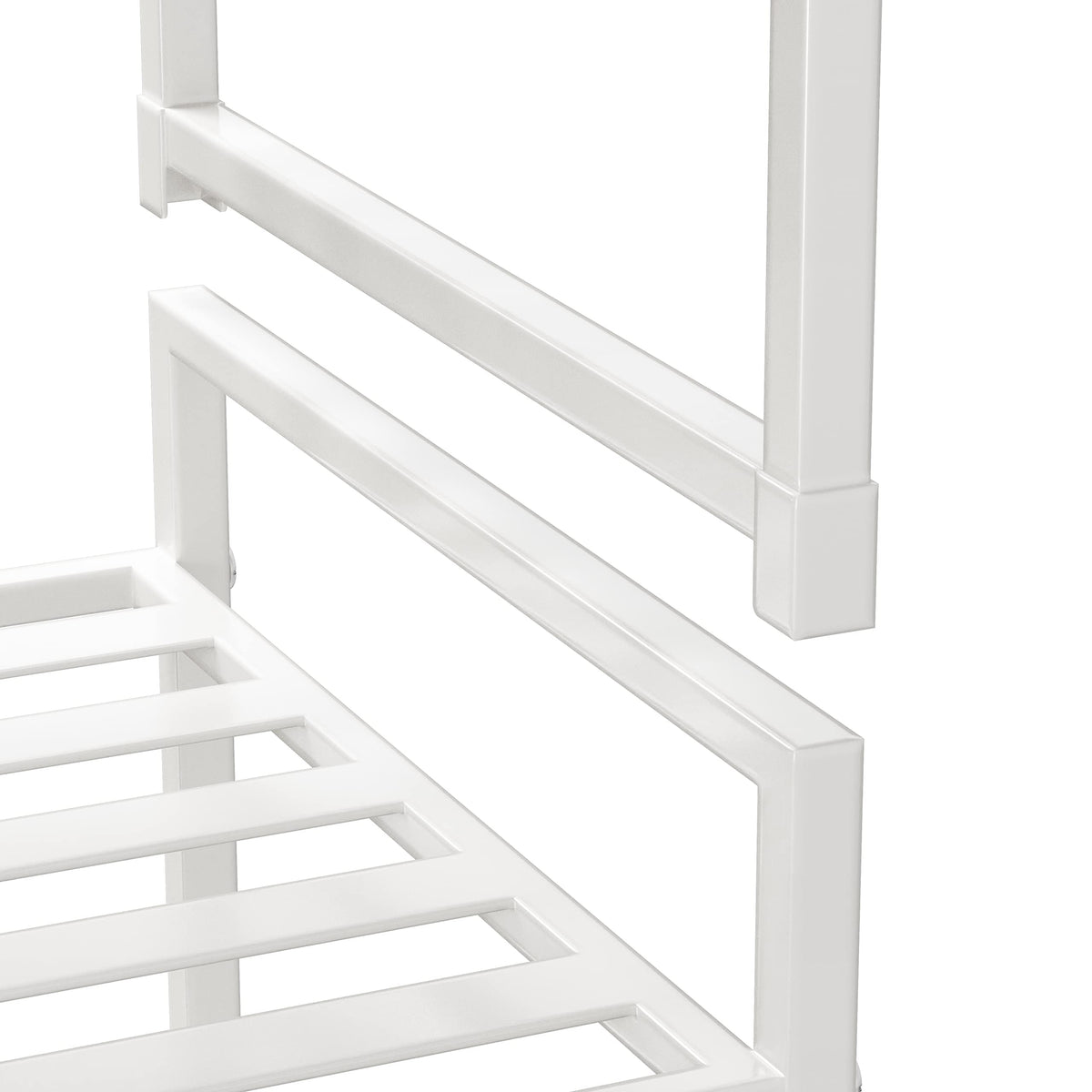 Simple Houseware rack lower storage area ideal for slippers and small accessories.