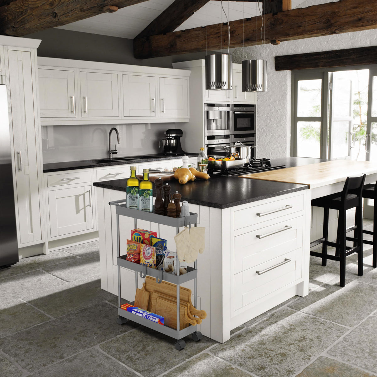 Simple Houseware four rolling casters with two locks for stability