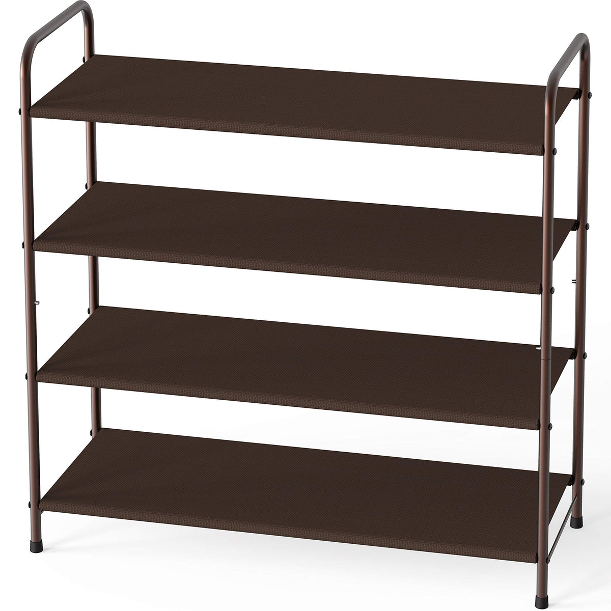 Simple Houseware 4-Tier Bronze front view shows organized entryway shoe storage.
