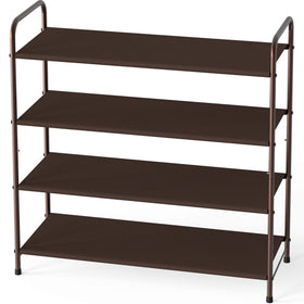 Simple Houseware 4-Tier Bronze front view shows organized entryway shoe storage.