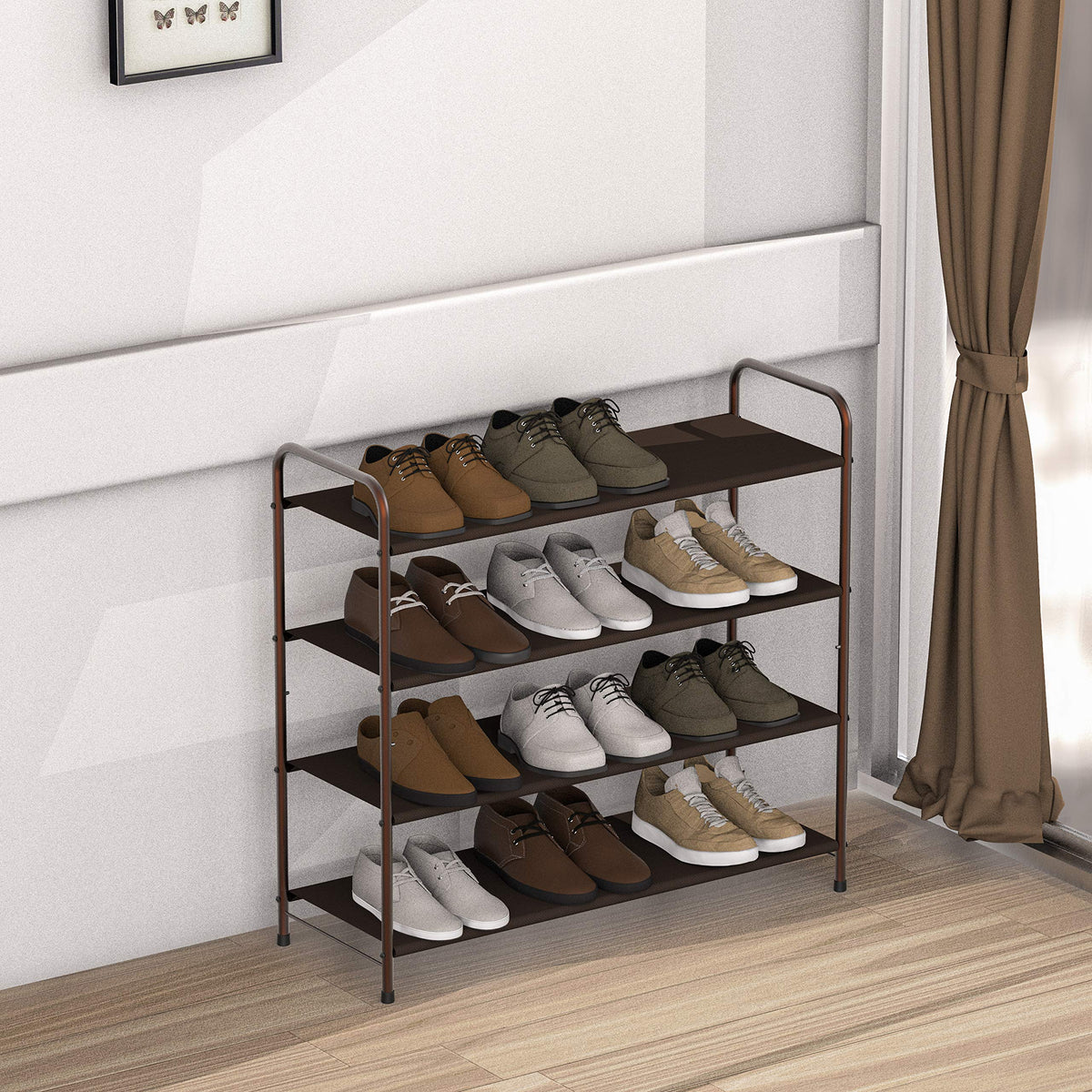 Simple Houseware bronze remove-panel close-up shows flexible two- to three-tier setup.