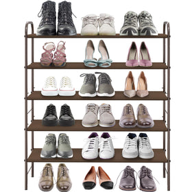 Simple Houseware bronze rack with washable fabric shelves for easy care.