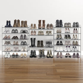 Simple Houseware 5-Tier Shoe Rack dimensions guide for space planning.