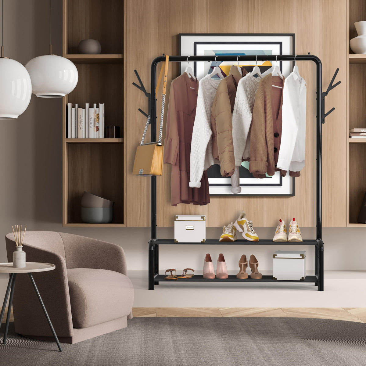 Simple Houseware 52-inch rack hanger stoppers prevent sliding