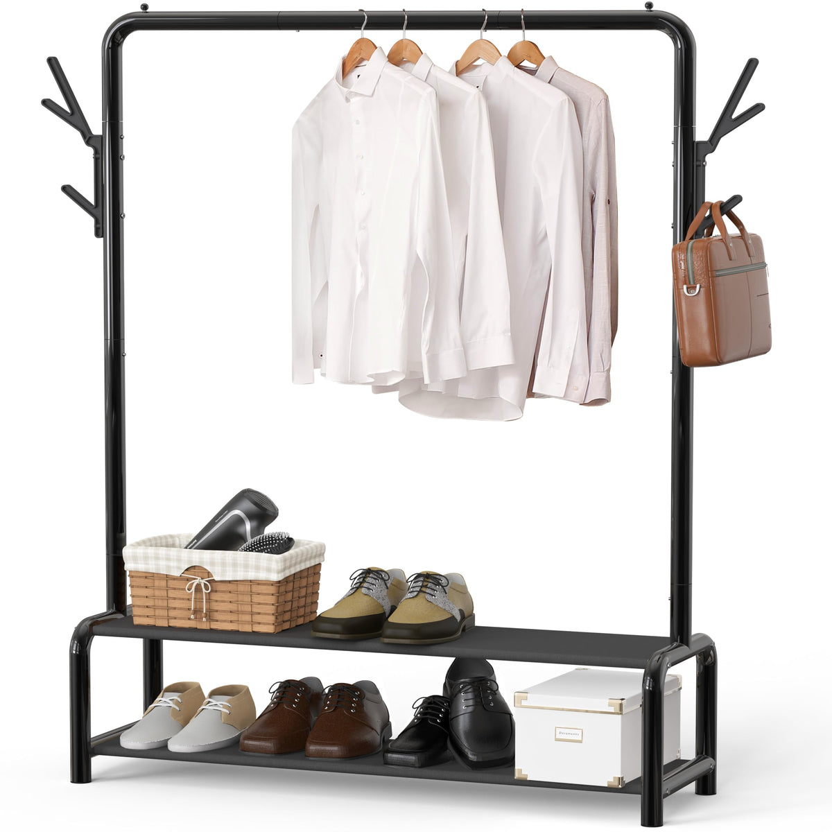 Simple Houseware 52-inch garment rack steel frame for durable, reliable clothing storage