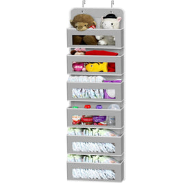 Simple Houseware 6-pocket door organizer, front view, showing accessible storage
