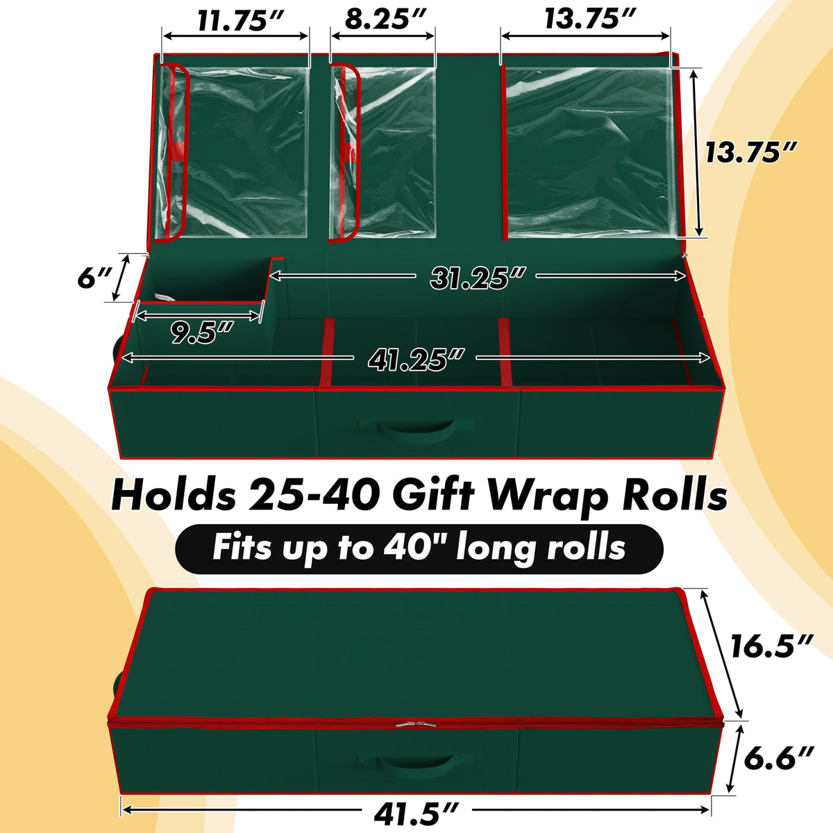 Simple Houseware wrap organizer shows adjustable straps for flexible storage