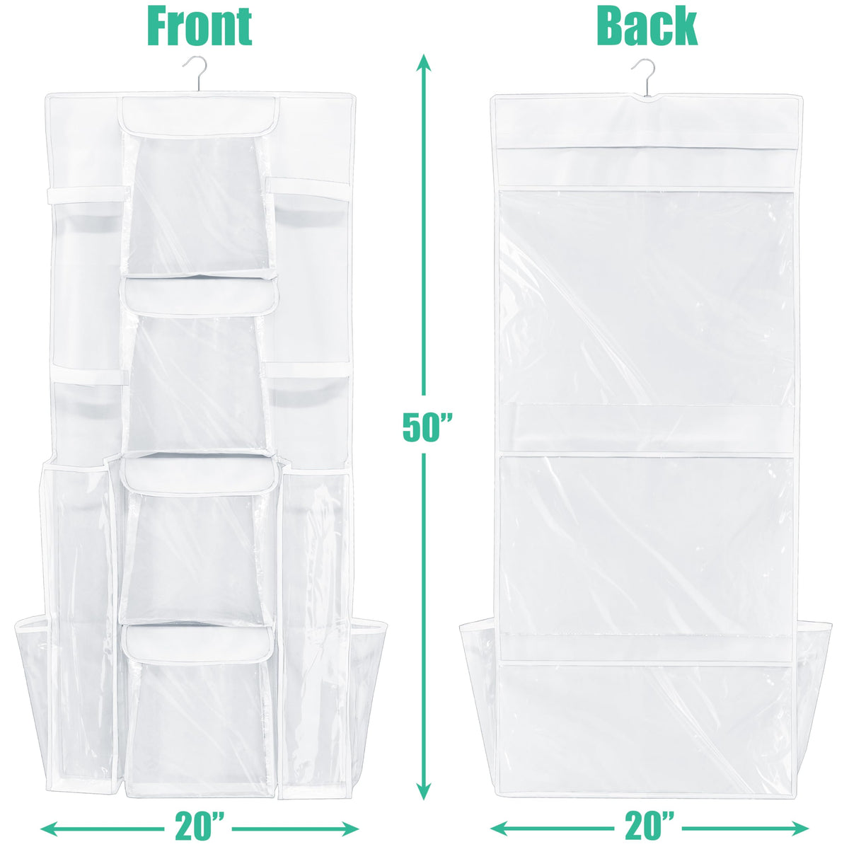 Simple Houseware back pocket provides spacious storage for oversized gift bags.