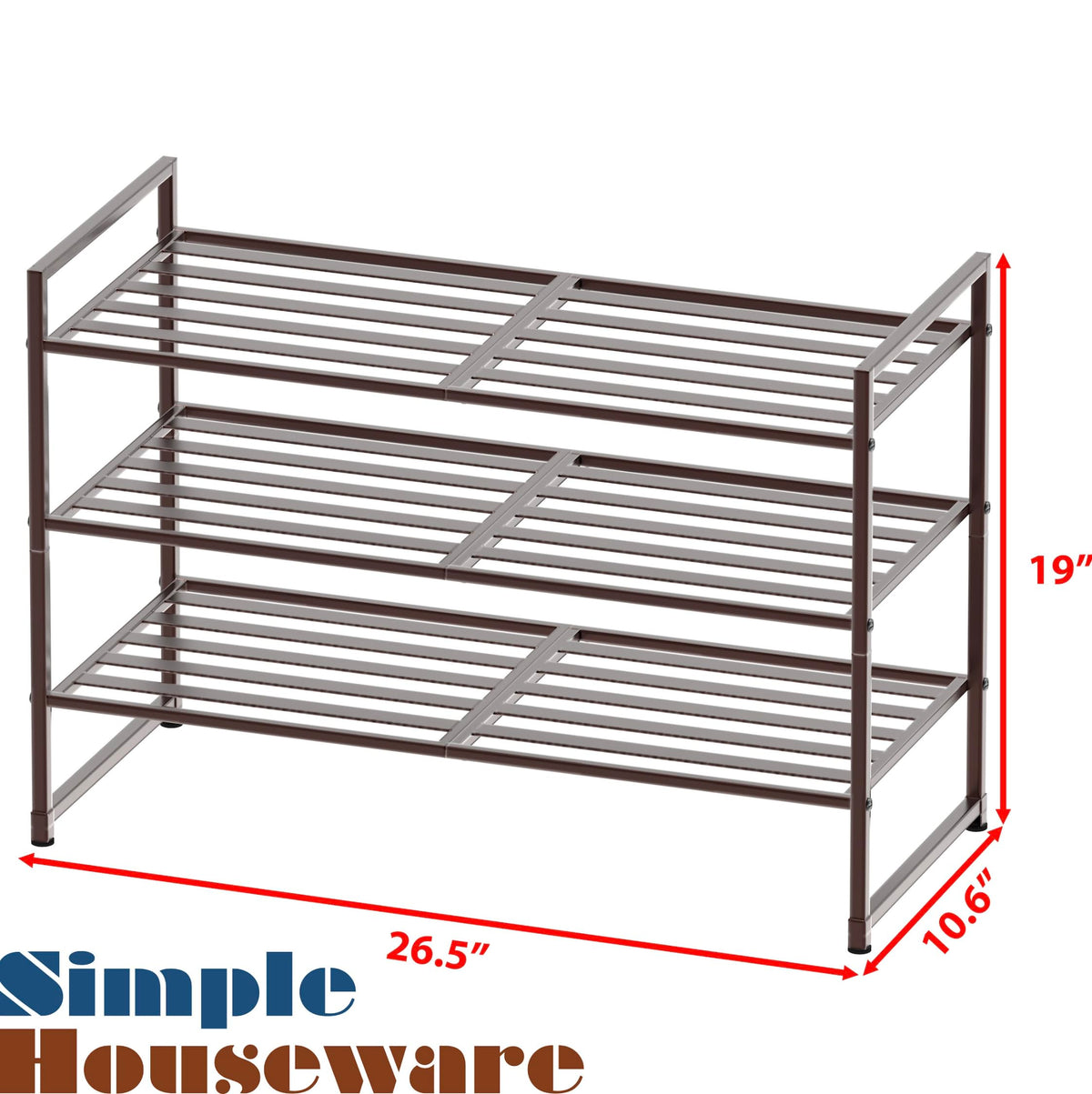 Simple Houseware space-saving design suits small spaces while keeping footwear accessible