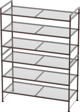 Simple Houseware Bronze finish rack supports organized footwear for everyday use.