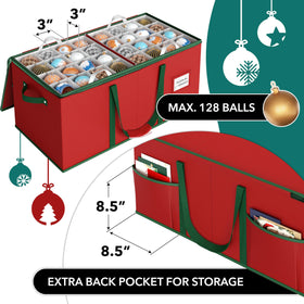 Simple Houseware capacity 128 ornaments keeps collection organized