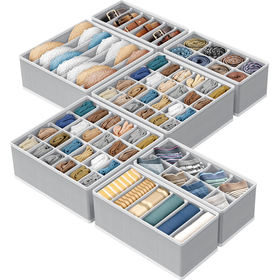 Simple Houseware 6-cell bin for quick-access socks and accessories.