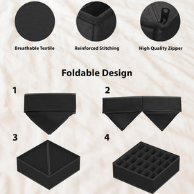 Simple Houseware 7-cell bin fits bras, shirts, and towels.