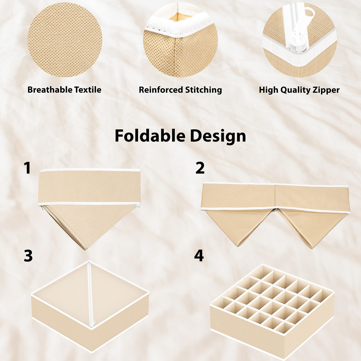 Simple Houseware 8-cell bin keeps underwear and socks neatly separated.