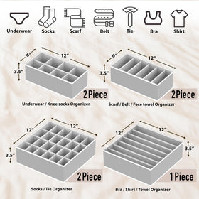 Simple Houseware 8-cell bin keeps underwear and ties neatly separated.