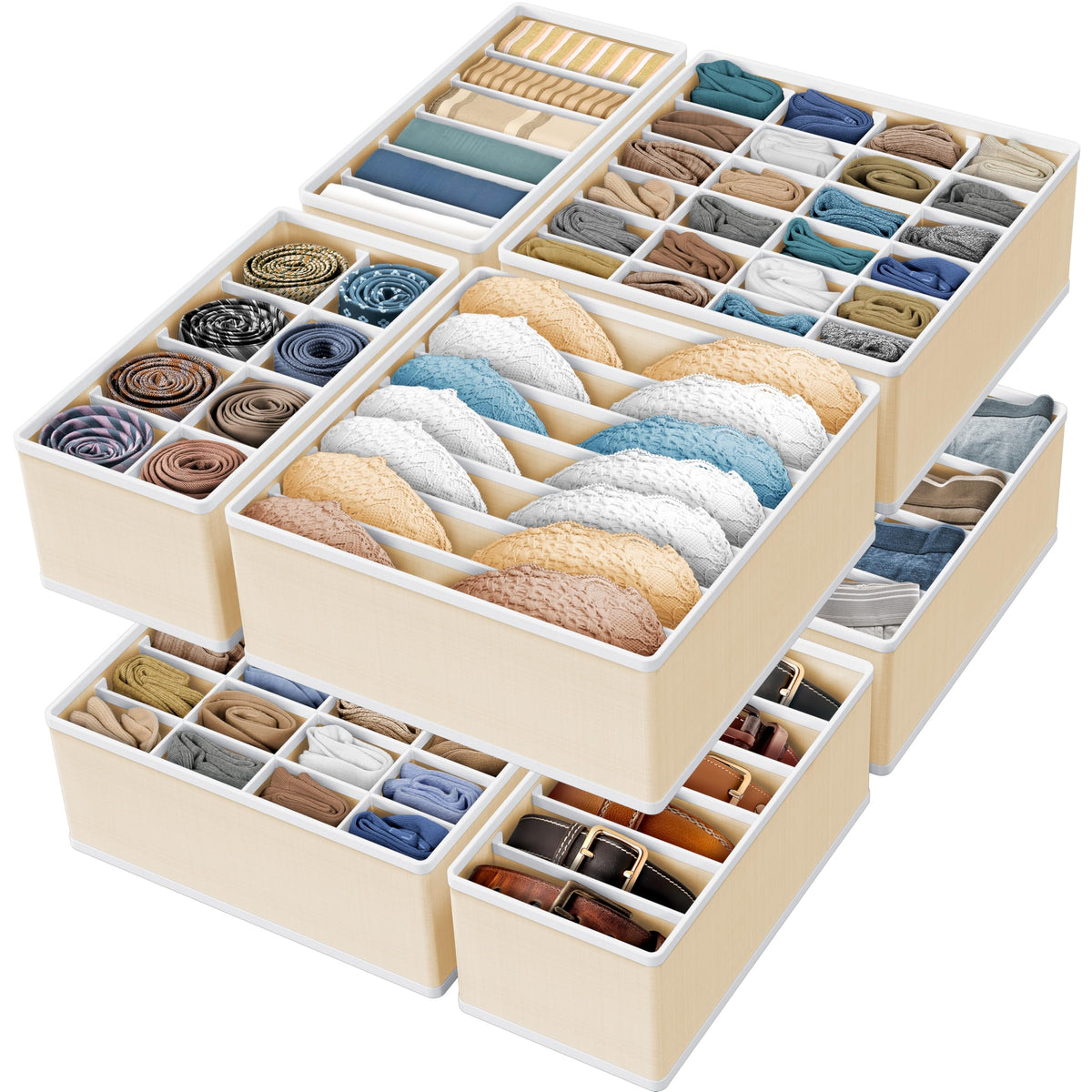 Simple Houseware drawer setup in beige for easy laundry day.