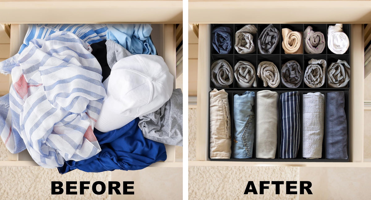 Simple Houseware multi-division design allows flexible drawer organization.