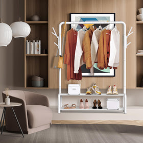 Simple Houseware coat and hat hooks for easy accessory storage.