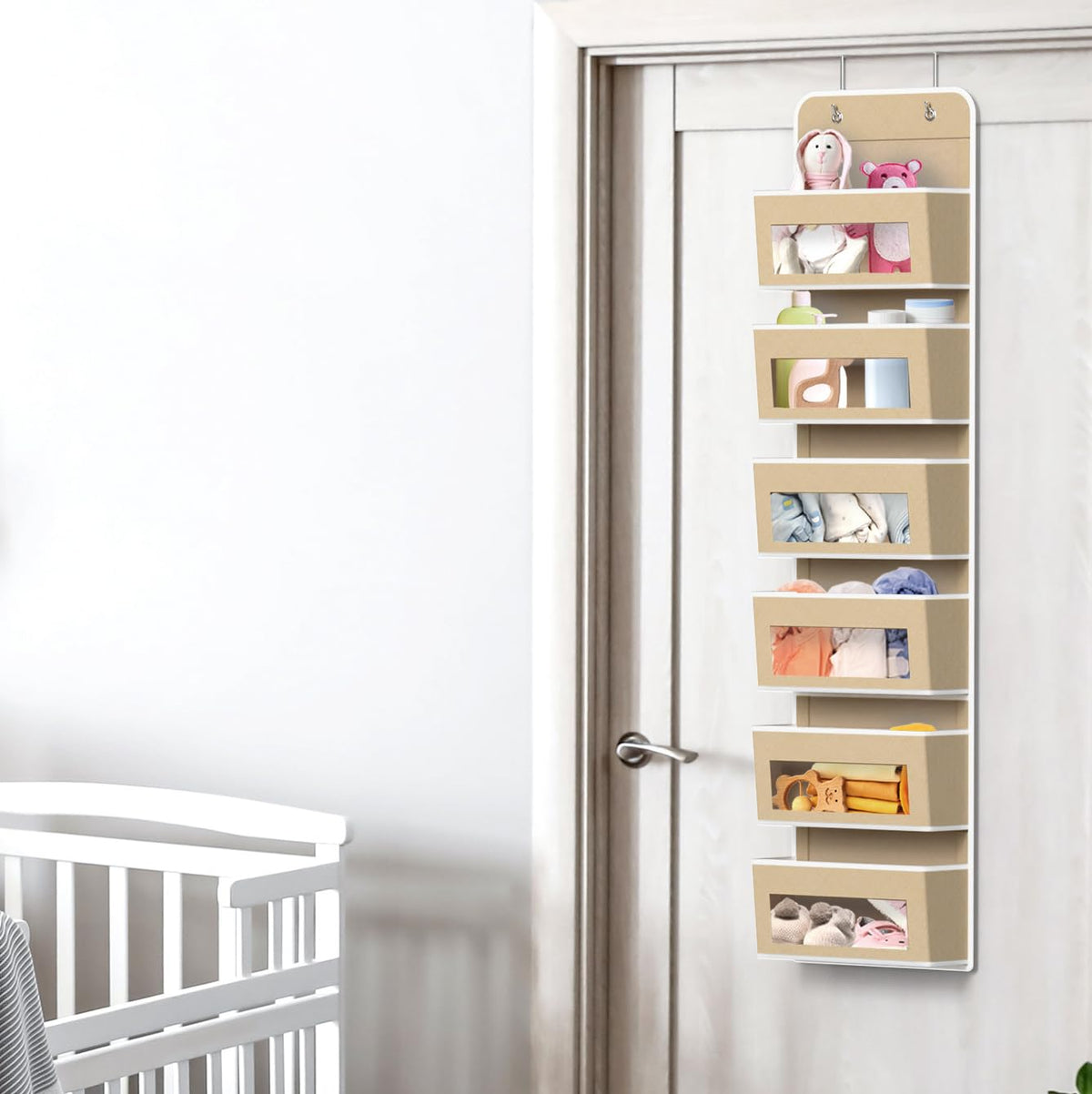 Dimensions 13W x 52H maximize vertical storage without floor use.