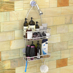 Simple Houseware dimensions 24x10.2x4.25 inches fit compact showers neatly.