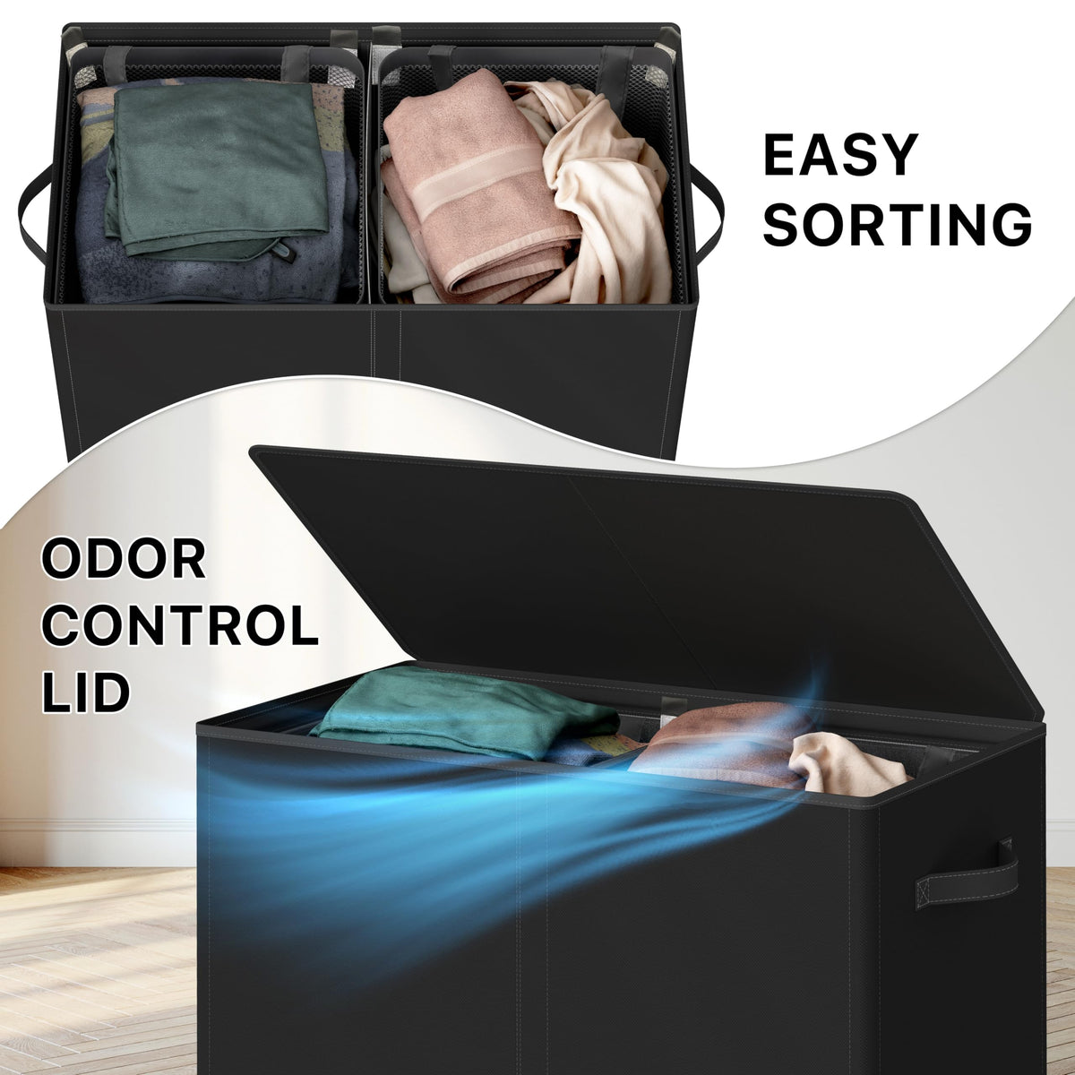 Simple Houseware heavy-duty 600D polyester fabric offers durability for daily use.