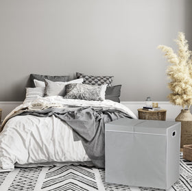 Simple Houseware double laundry hamper collapsible for compact storage in tight spaces.