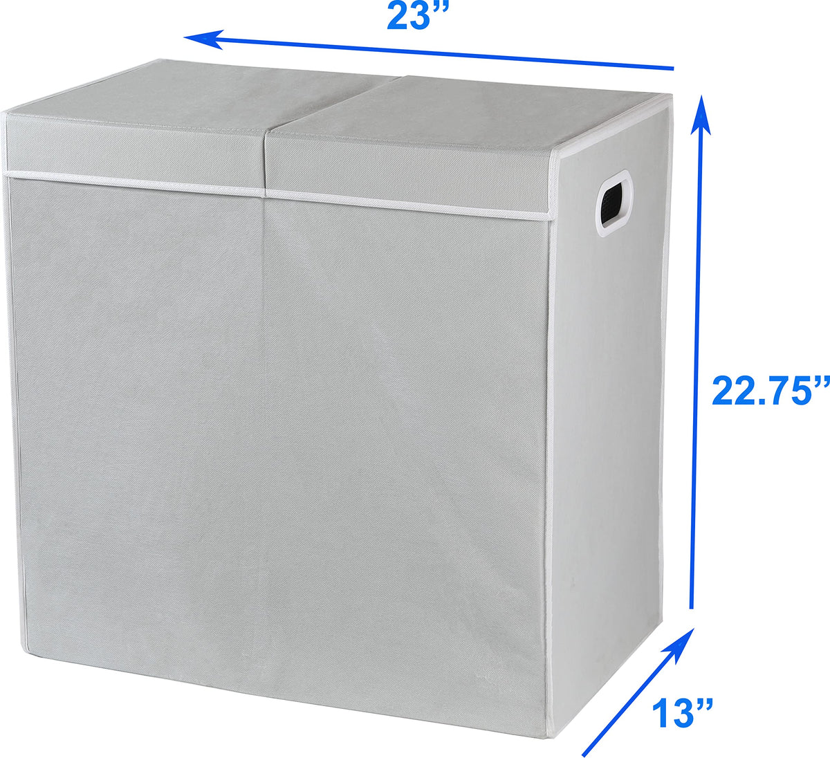 Simple Houseware double laundry hamper lid-bags design supports tidy laundry handling.
