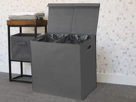 Simple Houseware removable bags facilitate carrying laundry to machine.