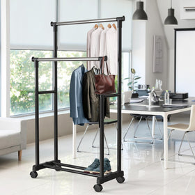 Simple Houseware rack lower-rod helps organize pants and skirts