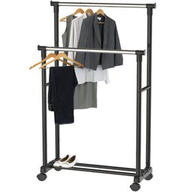 Simple Houseware rack top view for organized shirt and jacket storage