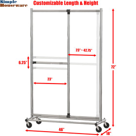 Simple Houseware rack side view highlighting compact footprint and stable design.