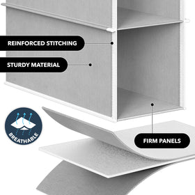 Simple Houseware vertical closet organizer in gray for seasonal gear and gloves