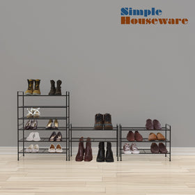 Simple Houseware rack in closet for neat, organized space.