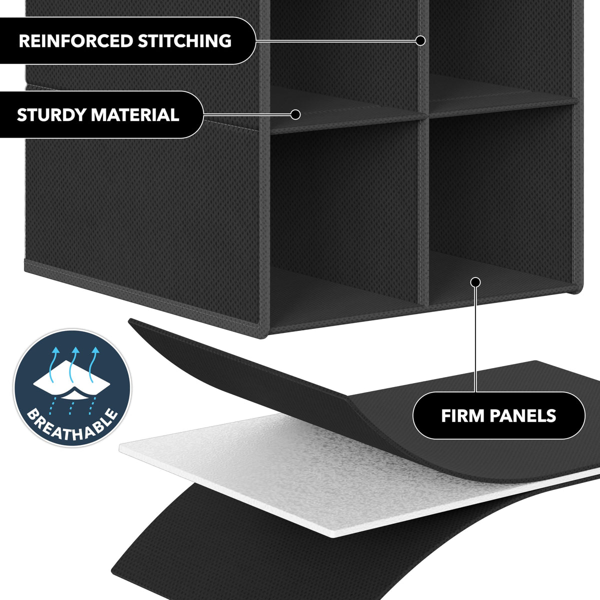 Simple Houseware fold-flat design enables easy seasonal storage.