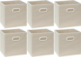Durable cardboard core wrapped in beige fabric resists bending during daily use.