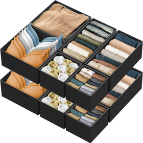 Simple Houseware foldable drawer organizer large boxes for bras and towels