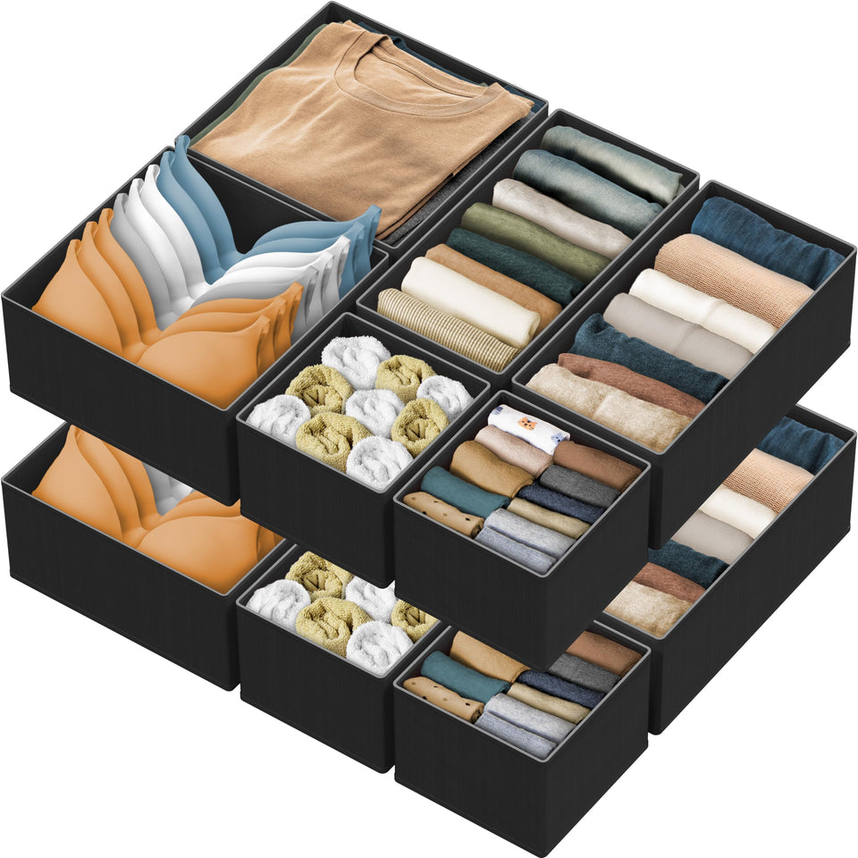 Simple Houseware foldable drawer organizer large boxes for bras and towels