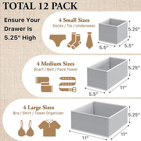 Simple Houseware foldable organizer large boxes for bras and shirts