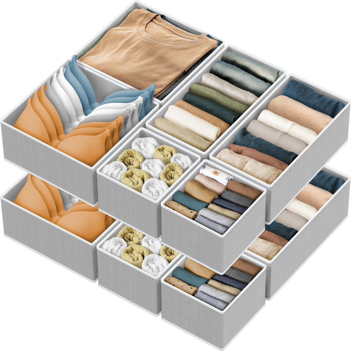 Simple Houseware foldable organizer large boxes for bras and towels