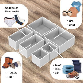 Simple Houseware foldable organizer small boxes for socks and ties