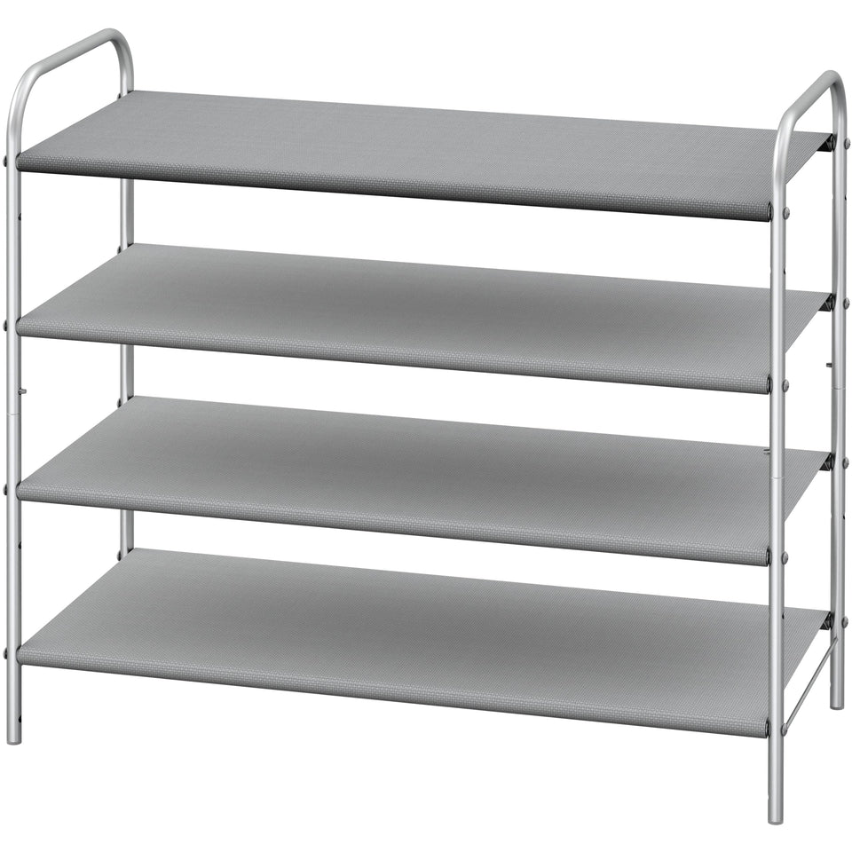 Simple Houseware four-tier shoe rack organizes footwear with a compact footprint.