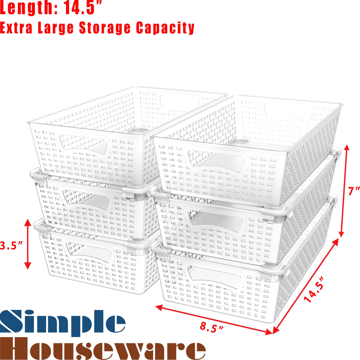 Simple Houseware fridge organizer basket keeps condiments tidy and accessible.