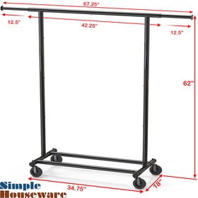 Simple Houseware garment rack black finish gives a clean, modern look in any room.