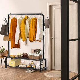 Simple Houseware garment rack black finish for a sleek, modern look